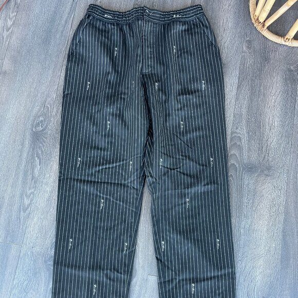 Black Versace Pants Pinstripe Men’s Size 50 - Picture 1 of 5